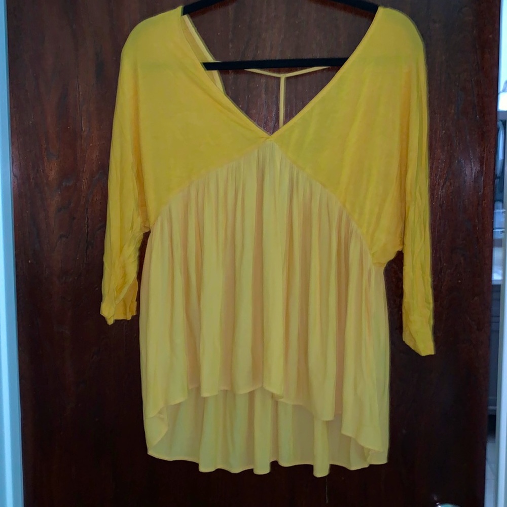 Forever 21 Satin Cutout Cami Mustard Size L